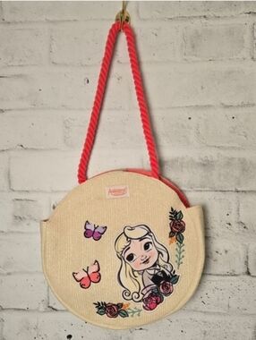 Disney Animators Collection Aurora Straw Round Crossbody Bag